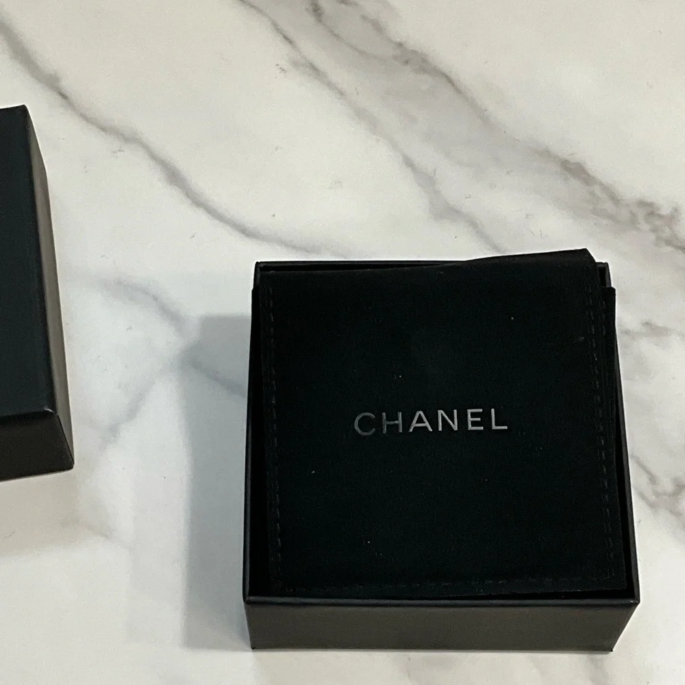 Chanel CC Crystal Logo Gold Statement Earrings Large